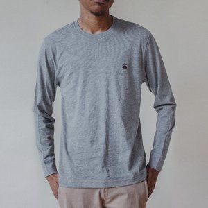 NWT Brooks Brothers Long Sleeve Crew Neck T Shirt Plain Tee